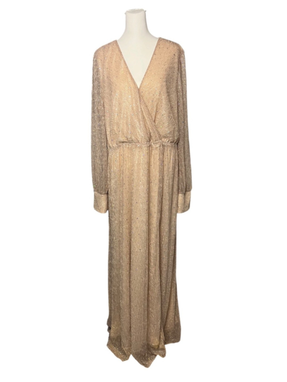 Baltic Born Abigail Blush Champagne Shimmer Maxi Dress Size XXXL NWT - Picture 5 of 10